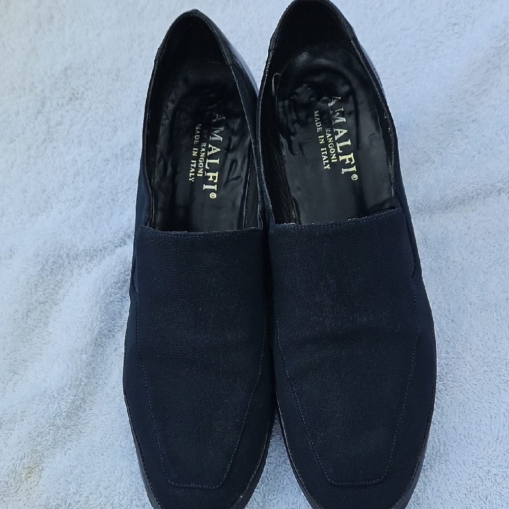 Amalfi Men's Elegantβ Black Slip-Ons